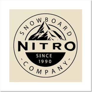 Nitro Snowboards Powder Power Black Posters and Art